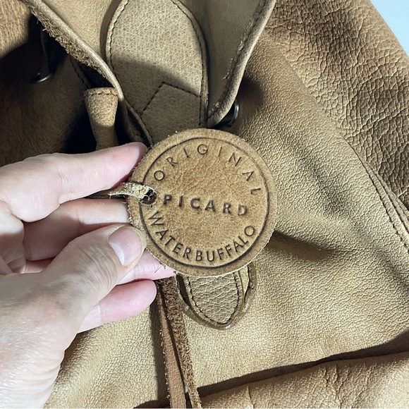 Picard Water Buffalo Leather Backpack w/LG Inside/Outside Buckle Closure pockets - Picture 4 of 16